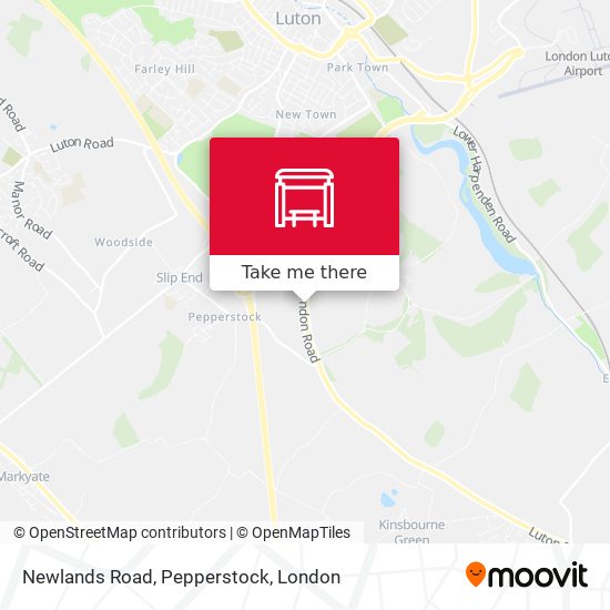 Newlands Road, Pepperstock map
