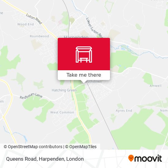 Queens Road, Harpenden map