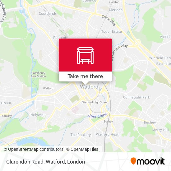 Clarendon Road, Watford map