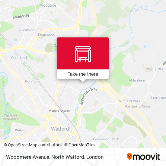 Woodmere Avenue, North Watford map