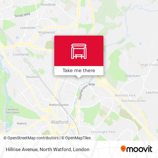 Hillrise Avenue, North Watford map