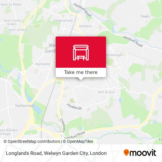 Longlands Road, Welwyn Garden City map