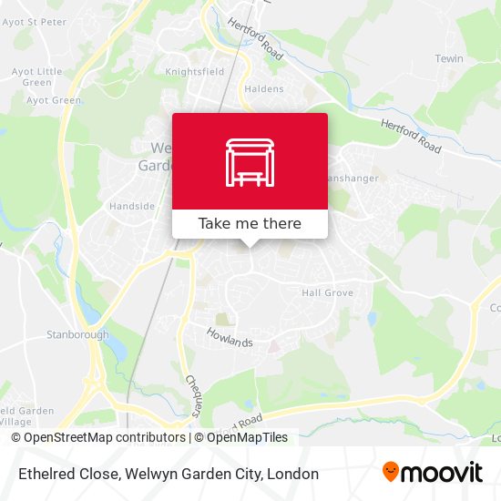 Ethelred Close, Welwyn Garden City map