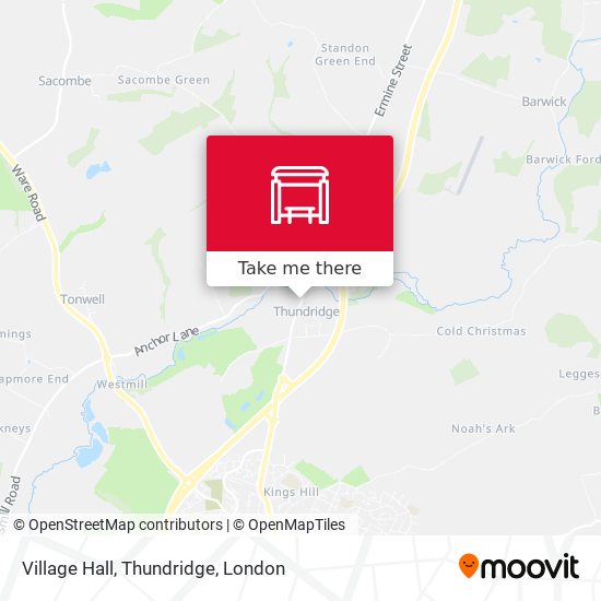 Village Hall, Thundridge map