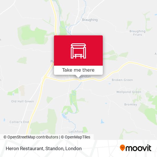 Heron Restaurant, Standon map