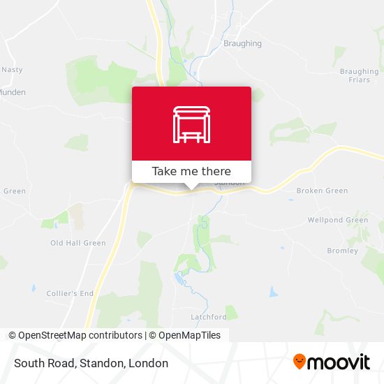 South Road, Standon map