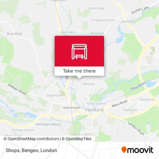 Shops, Bengeo map