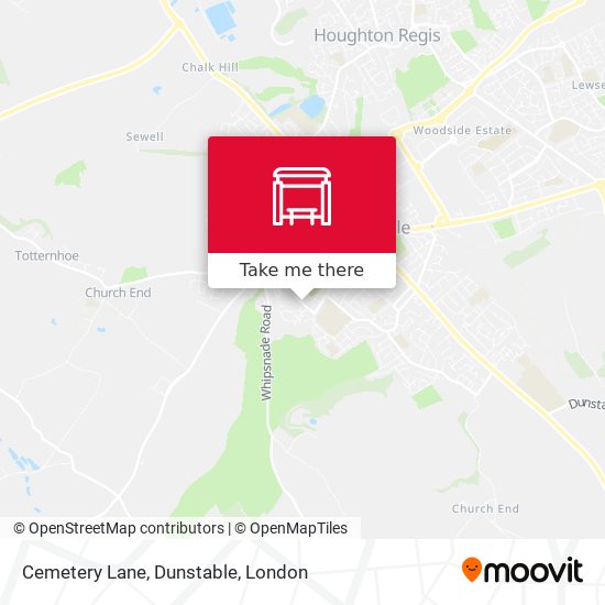 Cemetery Lane, Dunstable map