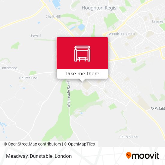Meadway, Dunstable map