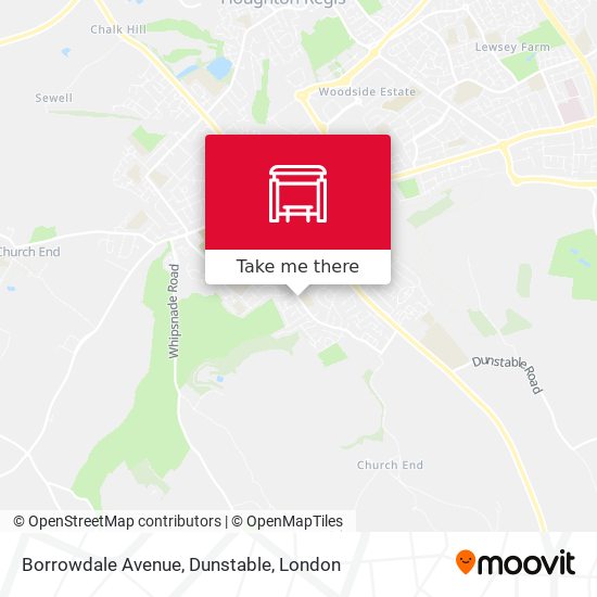 Borrowdale Avenue, Dunstable map