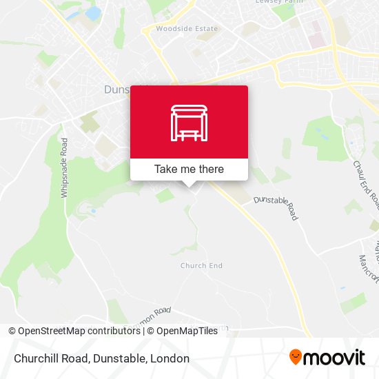 Churchill Road, Dunstable map