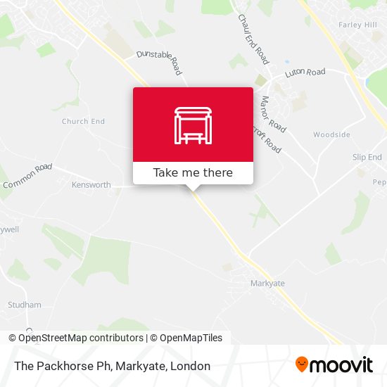 The Packhorse Ph, Markyate map