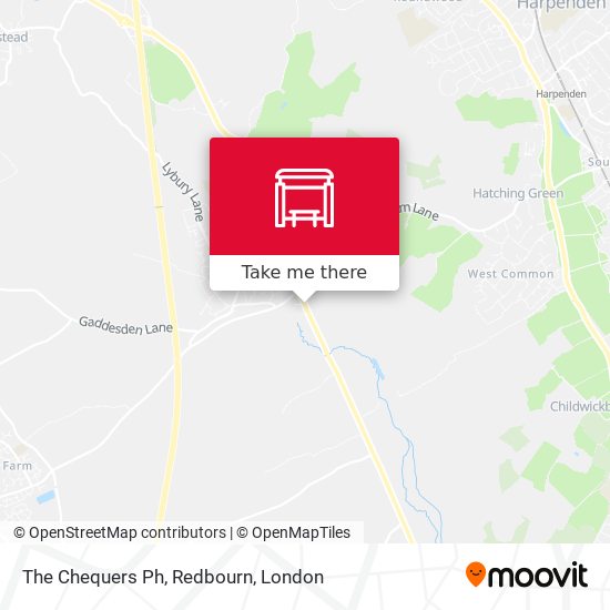 The Chequers Ph, Redbourn map