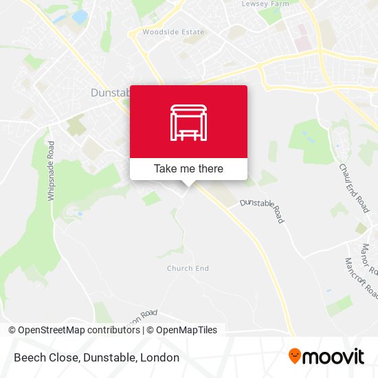 Beech Close, Dunstable map