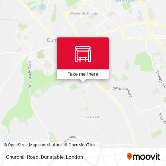 Churchill Road, Dunstable map