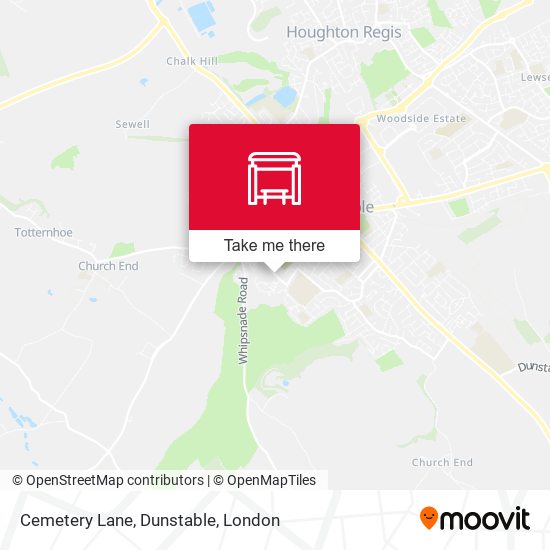 Cemetery Lane, Dunstable map