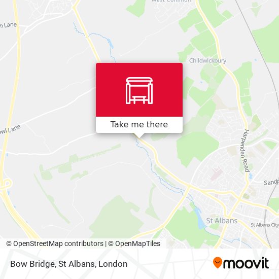 Bow Bridge, St Albans map