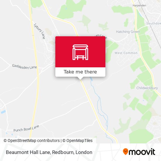 Beaumont Hall Lane, Redbourn map