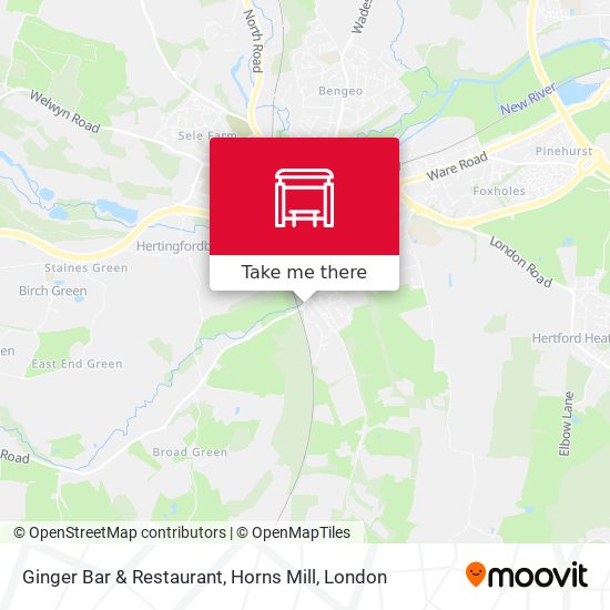 Ginger Bar & Restaurant, Horns Mill map