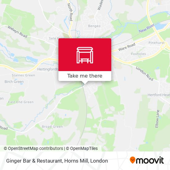 Ginger Bar & Restaurant, Horns Mill map