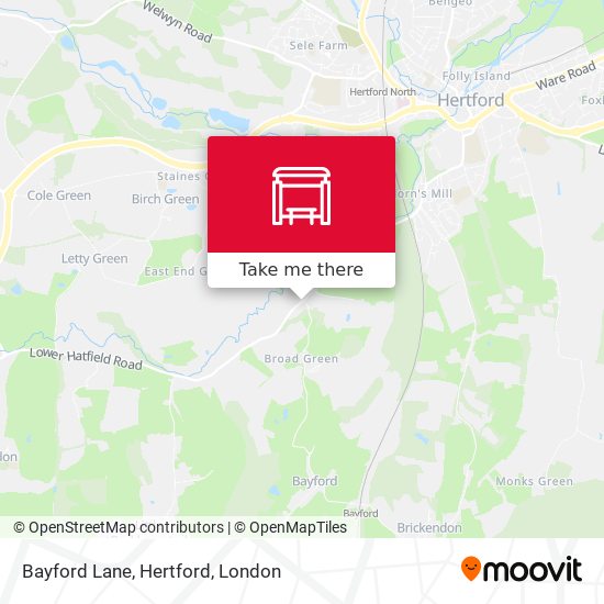 Bayford Lane, Hertford map