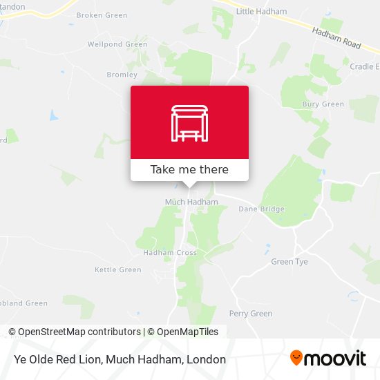 Ye Olde Red Lion, Much Hadham map