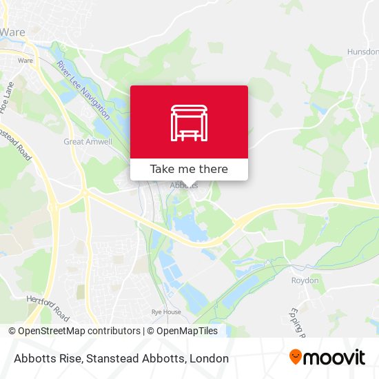 Abbotts Rise, Stanstead Abbotts map