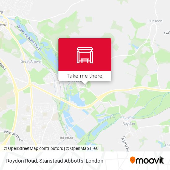 Roydon Road, Stanstead Abbotts map