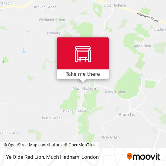 Ye Olde Red Lion, Much Hadham map