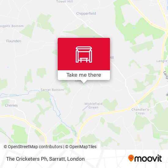 The Cricketers Ph, Sarratt map