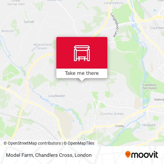 Model Farm, Chandlers Cross map