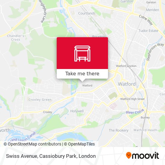 Swiss Avenue, Cassiobury Park map