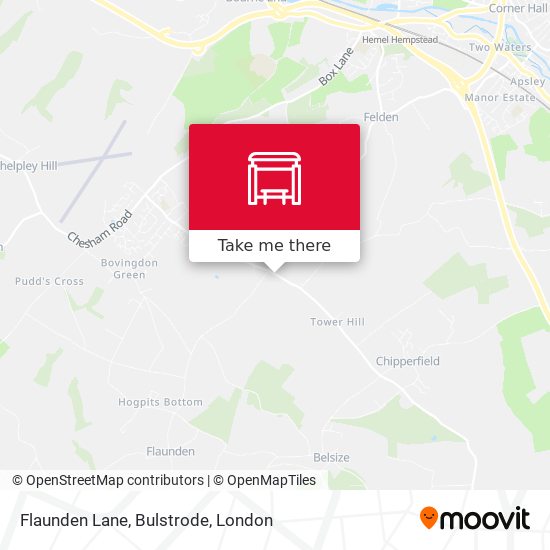 Flaunden Lane, Bulstrode map