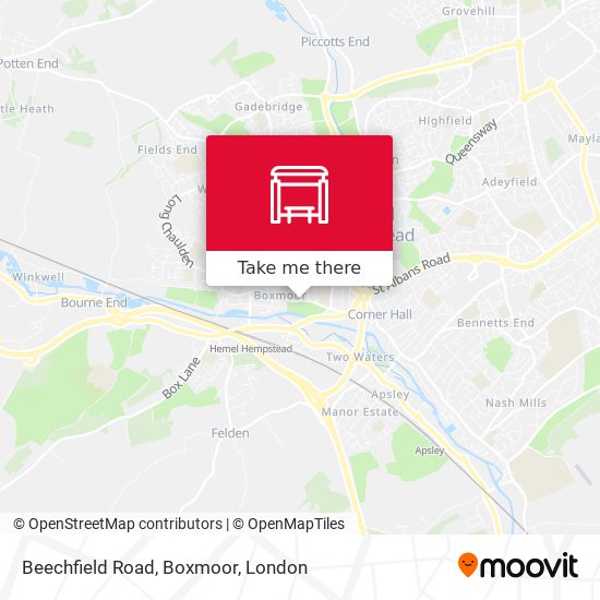 Beechfield Road, Boxmoor map