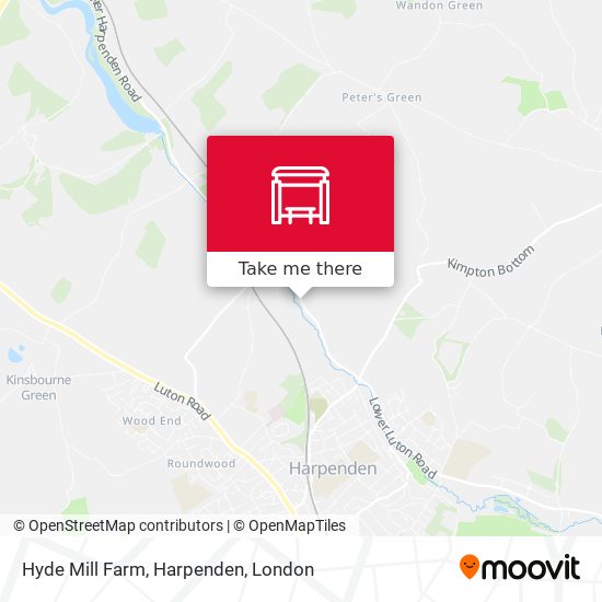 Hyde Mill Farm, Harpenden map