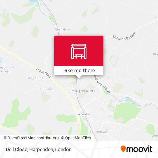 Dell Close, Harpenden map