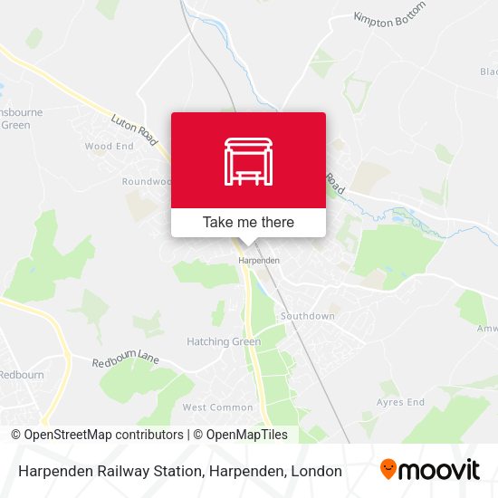 Harpenden Railway Station, Harpenden map