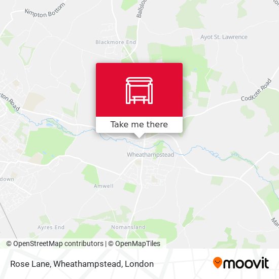 Rose Lane, Wheathampstead map