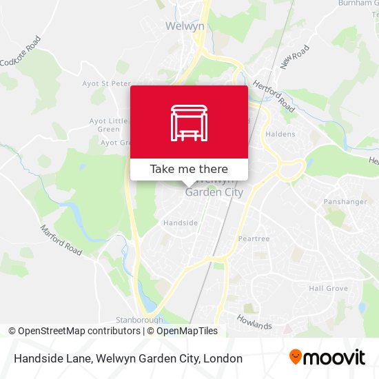 Handside Lane, Welwyn Garden City map