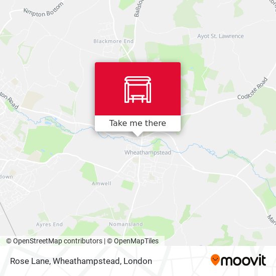 Rose Lane, Wheathampstead map