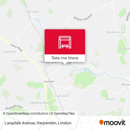 Langdale Avenue, Harpenden map