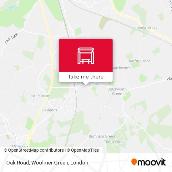 Oak Road, Woolmer Green map