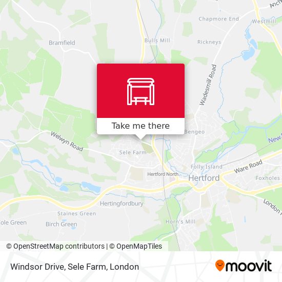 Windsor Drive, Sele Farm map