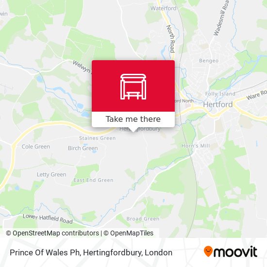 Prince Of Wales Ph, Hertingfordbury map