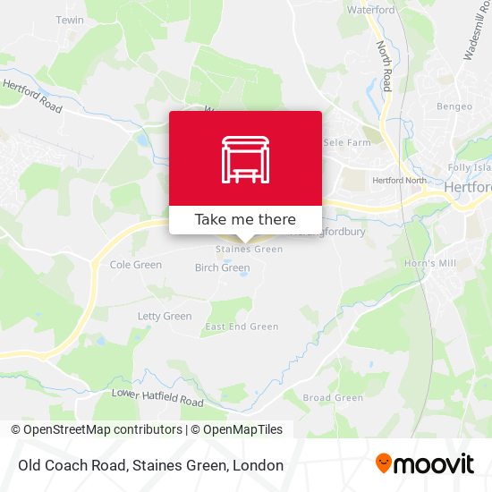 Old Coach Road, Staines Green map
