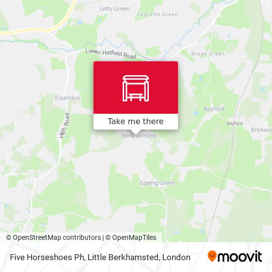 Five Horseshoes Ph, Little Berkhamsted map