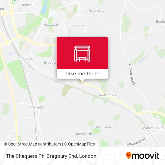 The Chequers Ph, Bragbury End map