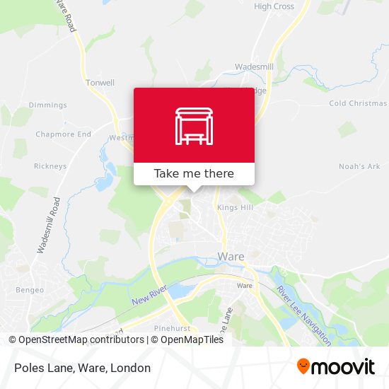 Poles Lane, Ware map