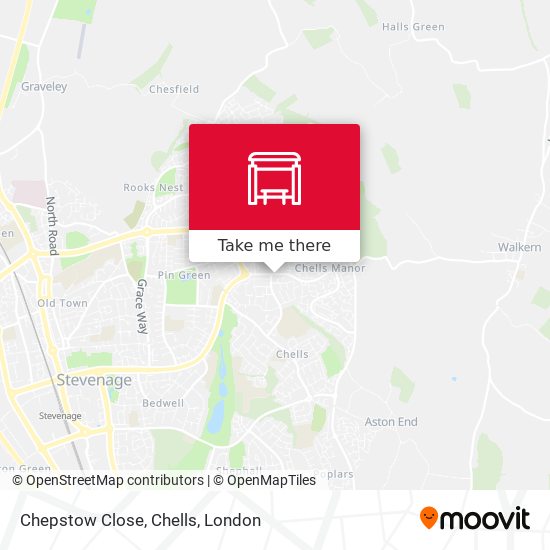 Chepstow Close, Chells map