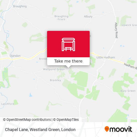 Chapel Lane, Westland Green map